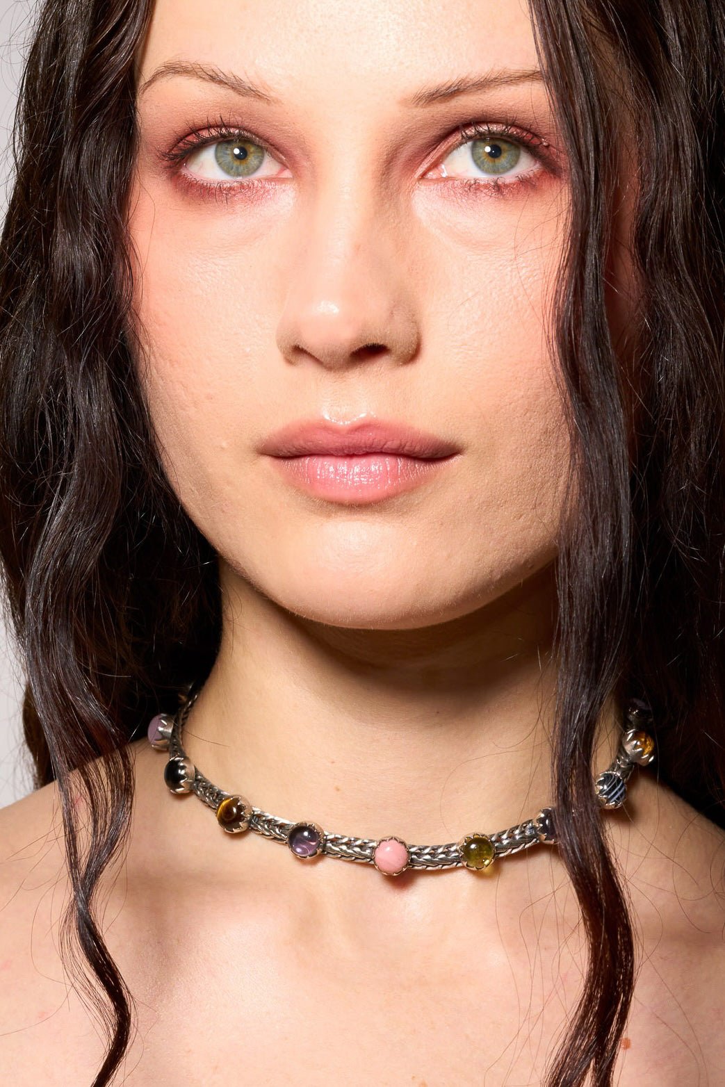 Chainmail Choker in Punk Rocks (Silver)