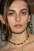 Battlement Choker in Genuine Tiger Eye And Poison Dart (Gold)