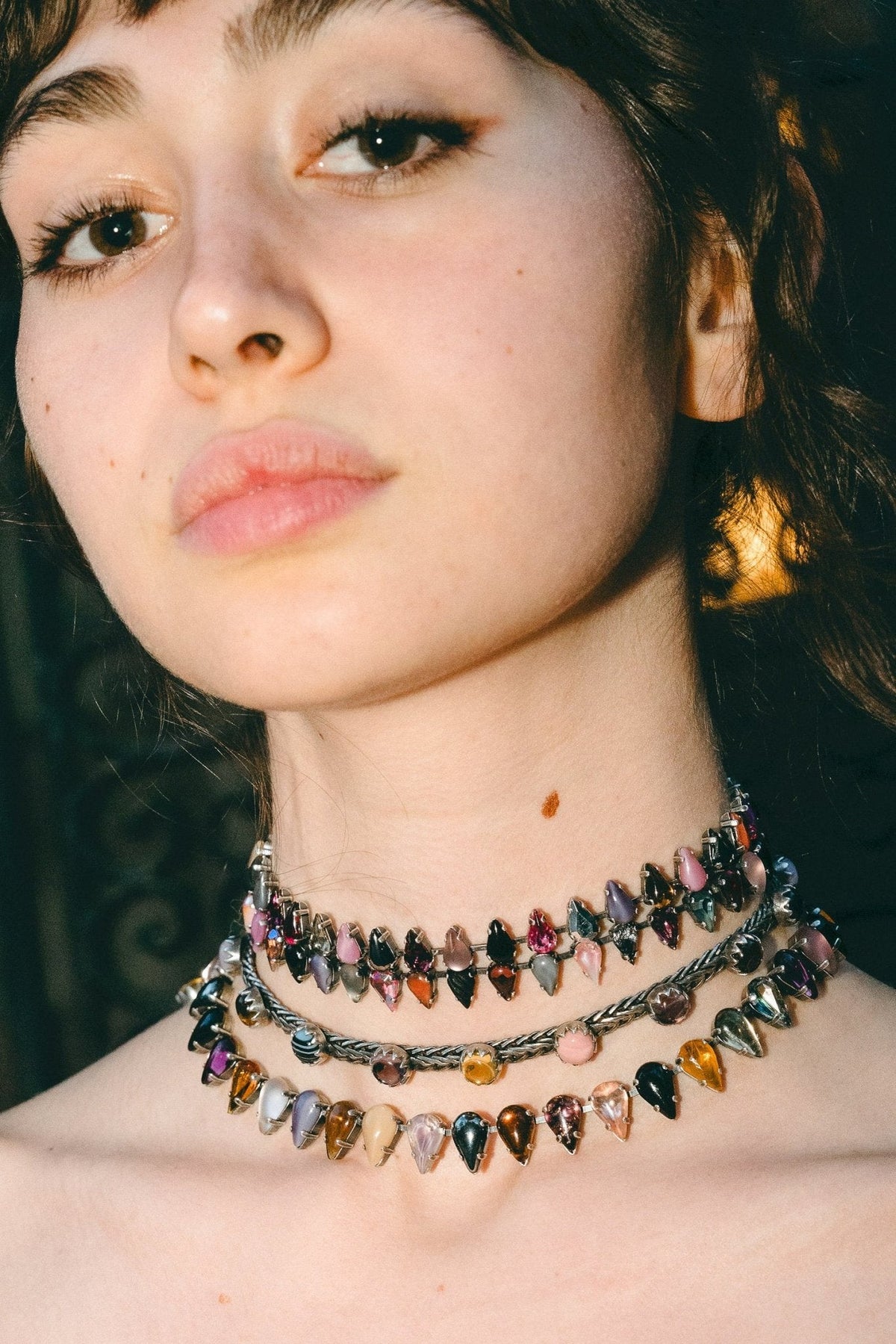 Chainmail Choker in Punk Rocks (Silver)