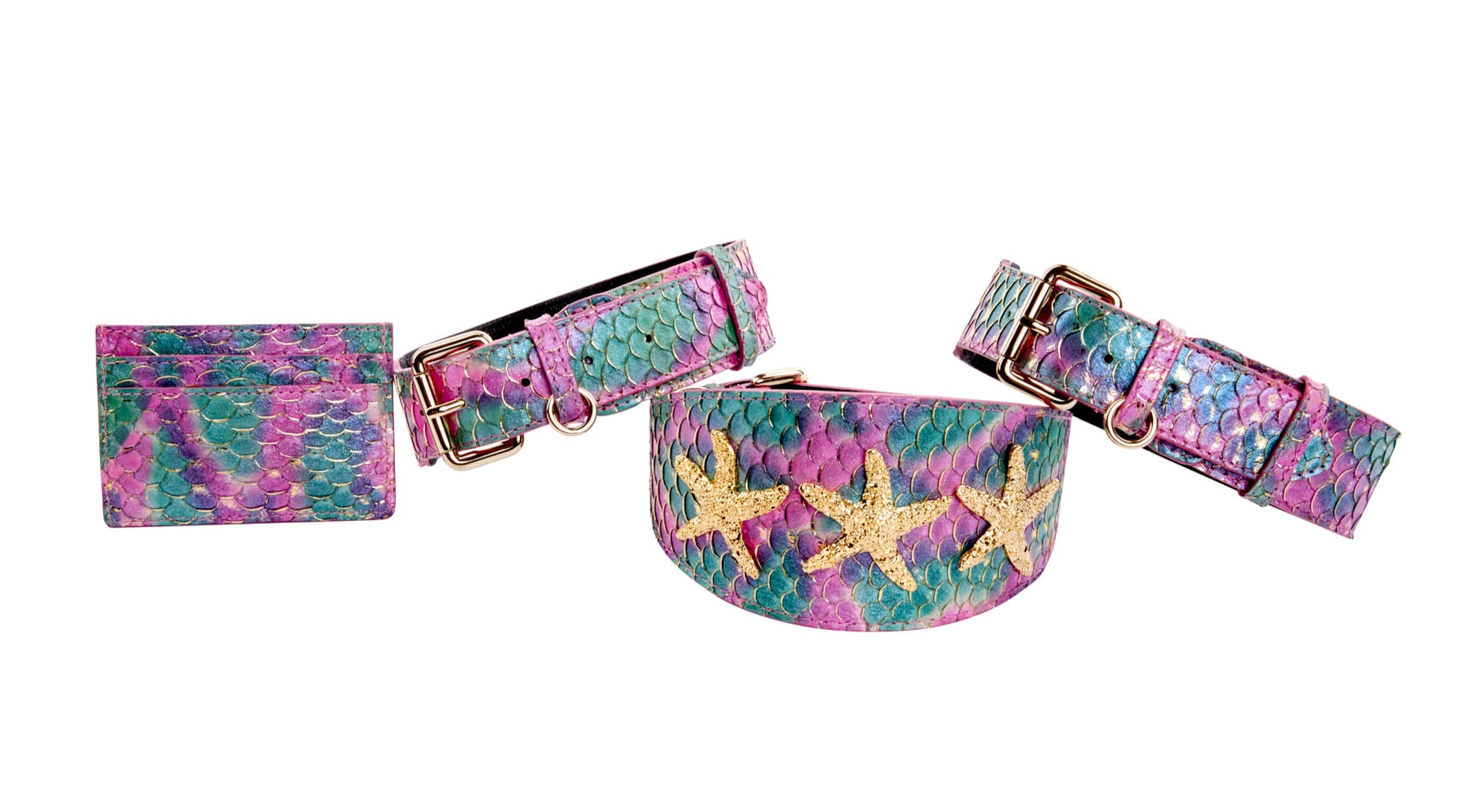 Mermaid Collection. Stunning Custom Colored Tilapia 4 Piece Set